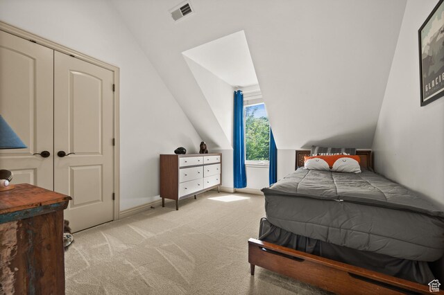 1161 Woodcrest Ln, North Salt Lake, UT 84054 - carpeted bedroom featuring lofted ceiling and baseboards