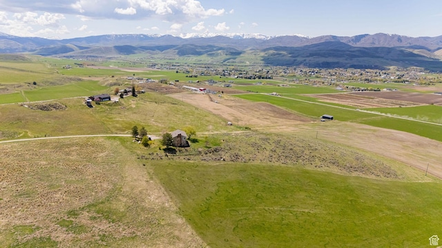 overview of rural landscape featuring mountains