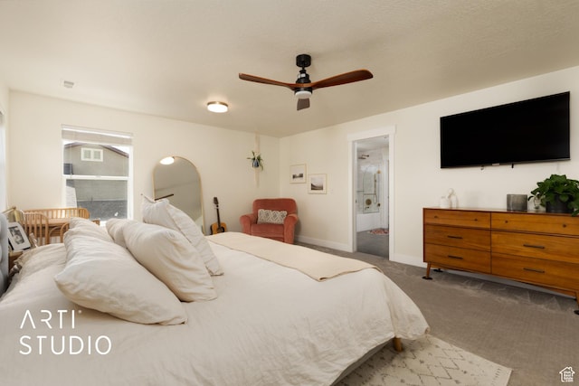 1340 S 740 E, Lehi, UT 84043 - carpeted bedroom with ensuite bathroom, baseboards, and ceiling fan