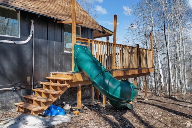 view of jungle gym