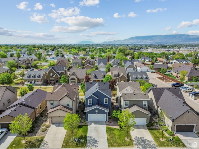 aerial view of residential area