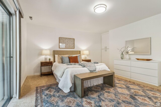 view of carpeted bedroom