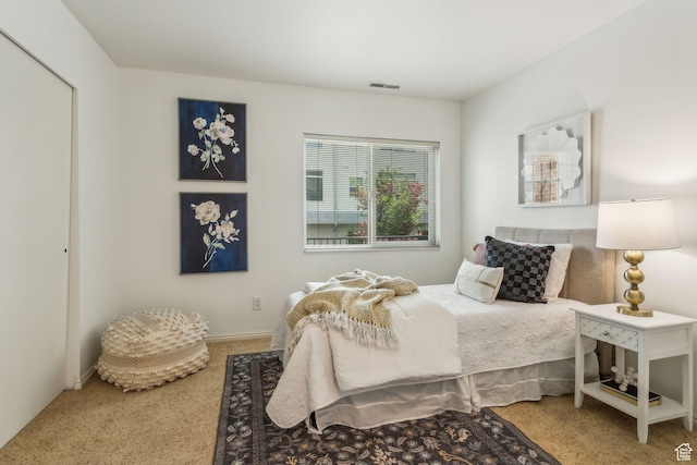 view of carpeted bedroom