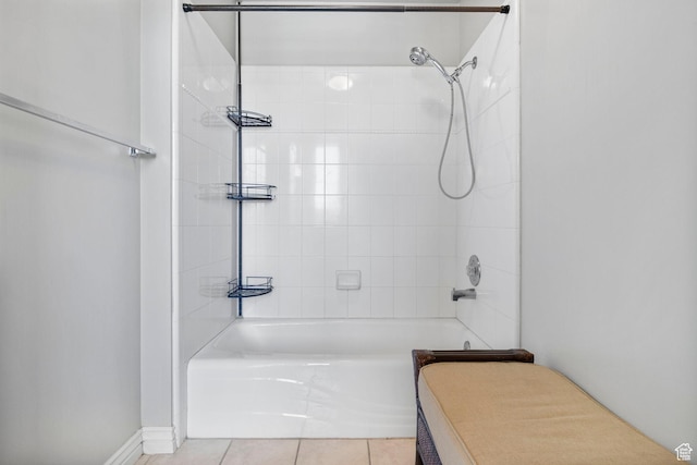 full bath with shower / bathtub combination and tile patterned floors