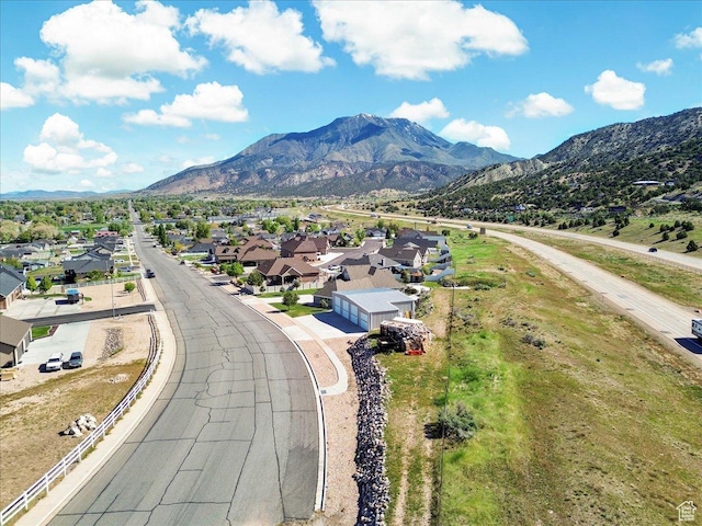 mountain view featuring nearby suburban area