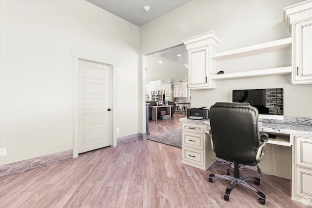 office featuring light wood-style floors