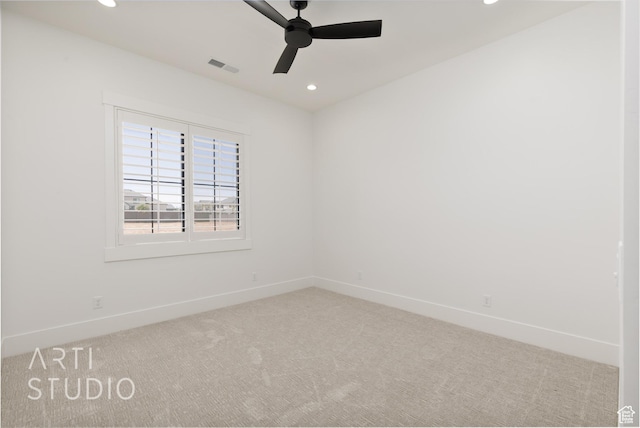 657 E Royal Dr, Washington, UT 84780 - carpeted empty room featuring recessed lighting, baseboards, and ceiling fan