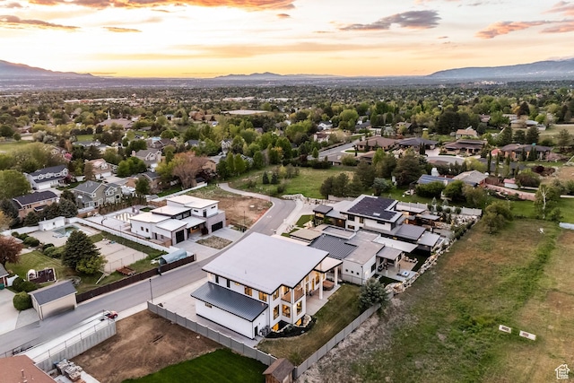 9969 S Altamont Dr E, Sandy, UT 84092 - aerial perspective of suburban area featuring a mountainous background
