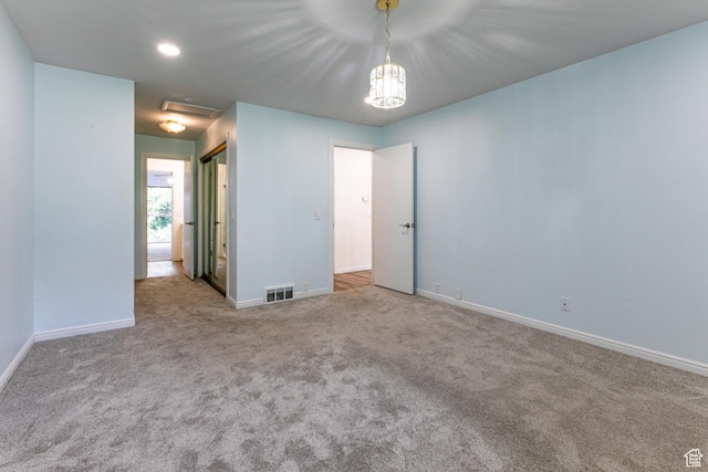 1950 S 200 W Unit B12, Bountiful, UT 84010 - carpeted empty room with baseboards and a chandelier