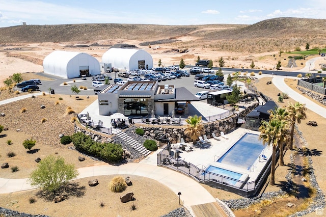 1450 W Torrey Pines Rd, Hurricane, UT 84737 - drone / aerial view of mountains and a pool