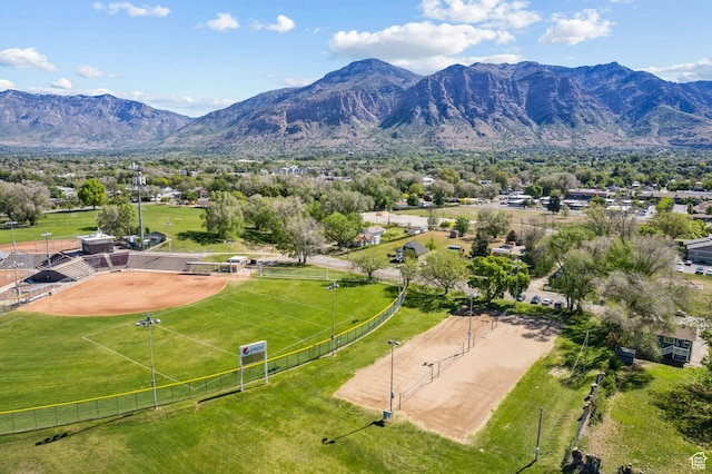 aerial view of a mountainous background