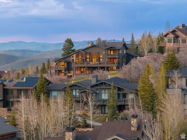 3623 Oakwood Ct, Park City, UT 84060 - back of property featuring a balcony and a mountain view