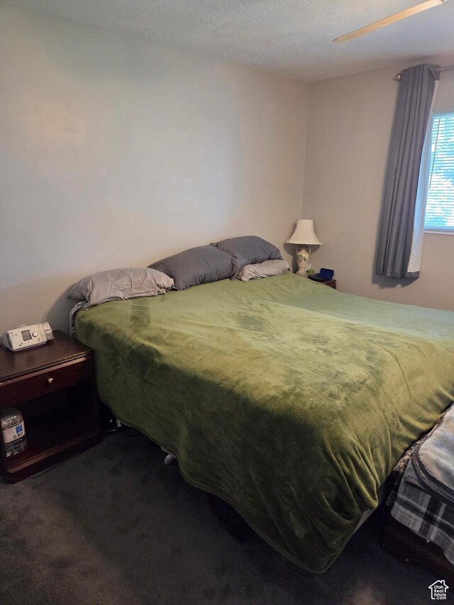 bedroom with a textured ceiling