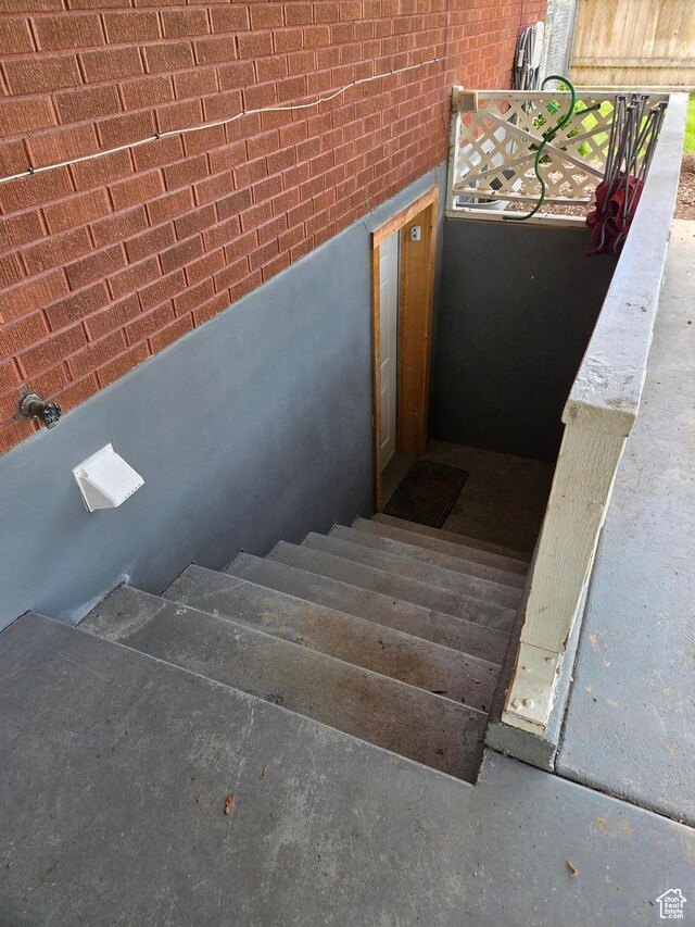 view of stairway