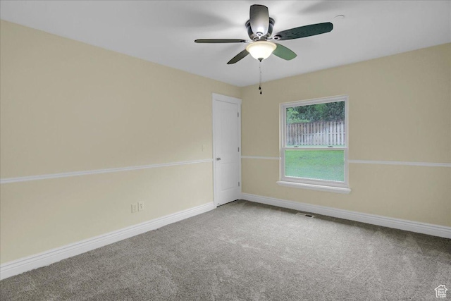 2675 Bybee Dr, Ogden, UT 84403 - carpeted empty room featuring baseboards and ceiling fan
