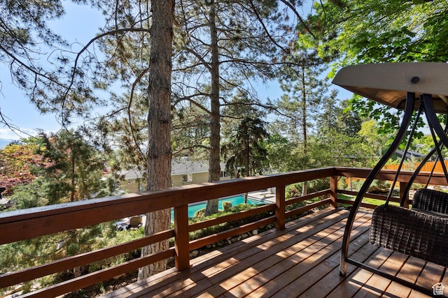 view of wooden terrace