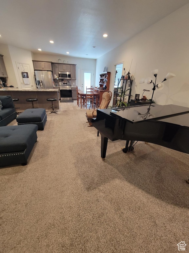 250 W 1200 S Unit 84, Tremonton, UT 84337 - rec room with recessed lighting and light colored carpet