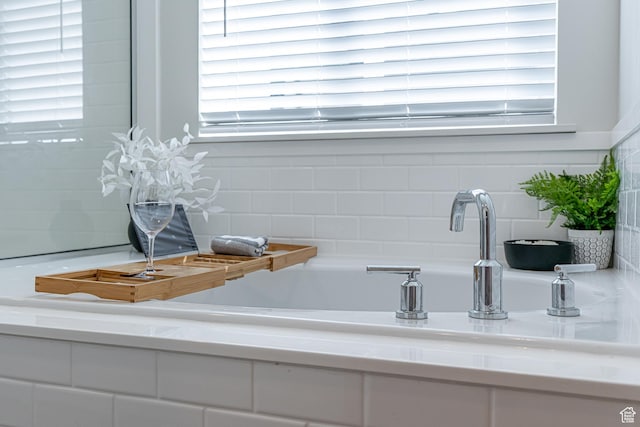 detailed view of tasteful backsplash