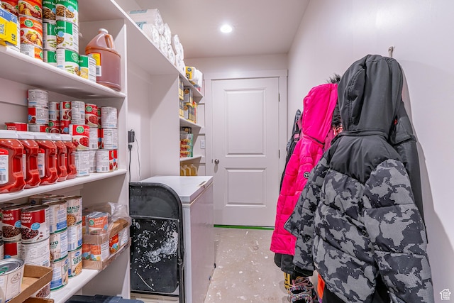 view of pantry