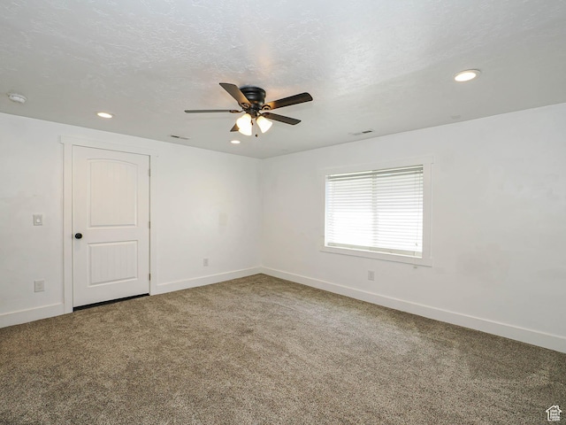 879 W Saddlebrook Dr, Kaysville, UT 84037 - carpeted spare room with a ceiling fan, baseboards, recessed lighting, and a smoke detector