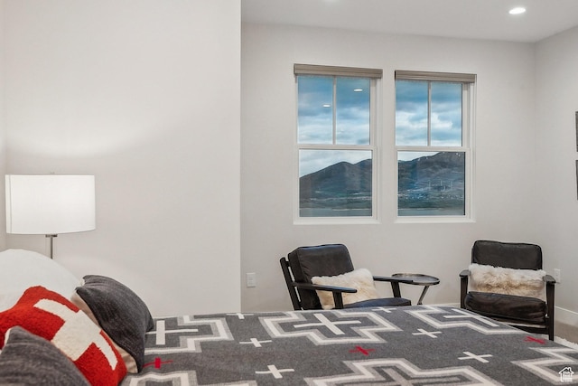 bedroom with recessed lighting