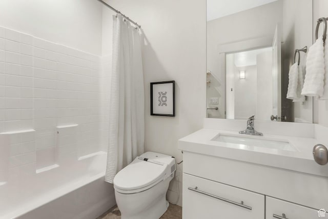 full bath with toilet and vanity