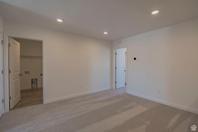 1579 N 800 W, Salem, UT 84653 - empty room featuring light carpet, baseboards, and recessed lighting