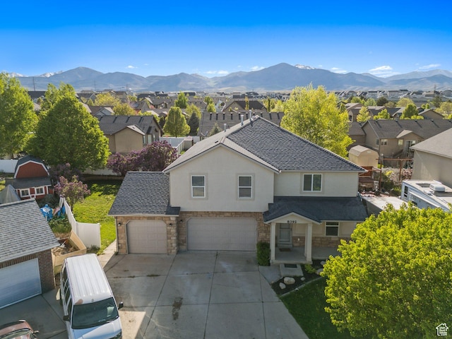 8392 S Oak Vista Dr, West Jordan, UT 84081 - aerial perspective of suburban area with a mountainous background