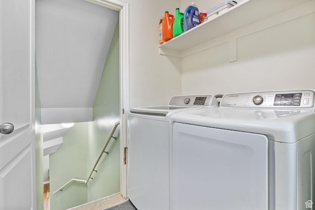 laundry area featuring washer and dryer