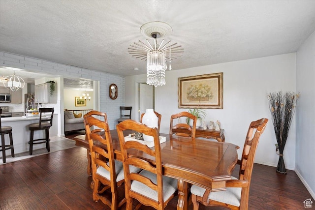1471 W 1460 N, Provo, UT 84604 - dining room featuring a chandelier, hardwood / wood-style flooring, and a textured ceiling