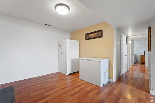 1471 W 1460 N, Provo, UT 84604 - kitchen featuring freestanding refrigerator, refrigerator, wood finished floors, and baseboards
