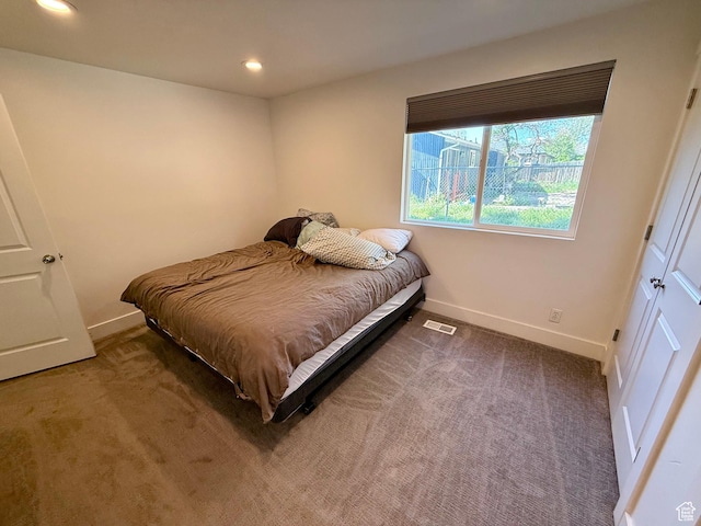 9977 S Lannae Dr E, Sandy, UT 84094 - bedroom with baseboards, carpet, and recessed lighting