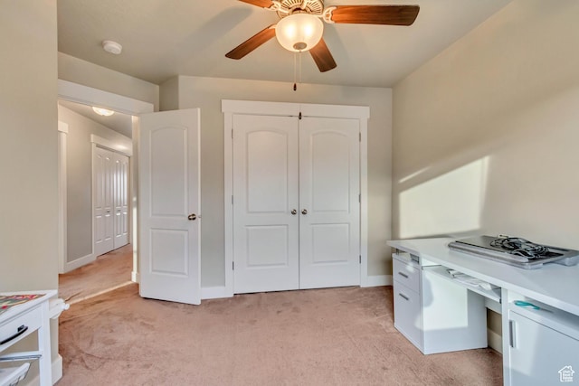 14397 S Hill Shadow Way Unit 87, Herriman, UT 84096 - office area with ceiling fan, light colored carpet, and baseboards