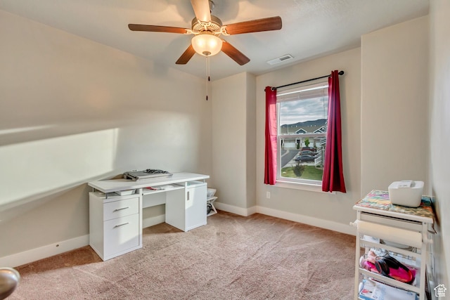 14397 S Hill Shadow Way Unit 87, Herriman, UT 84096 - unfurnished office featuring light colored carpet, baseboards, and ceiling fan