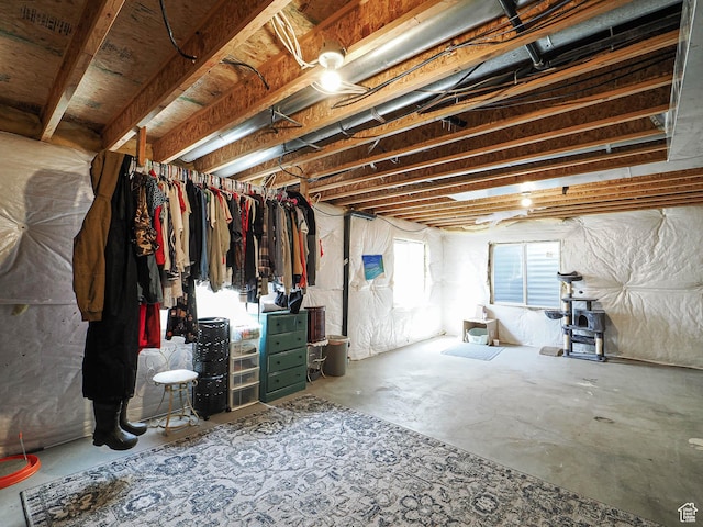 view of basement