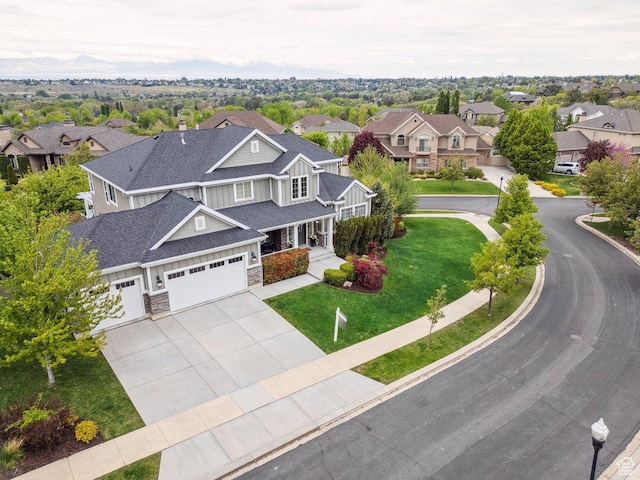 aerial perspective of suburban area