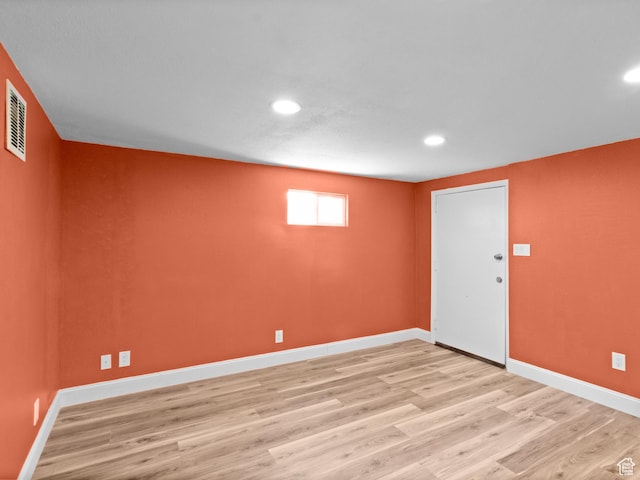1212 W Talisman, Salt Lake City, UT 84116 - basement featuring recessed lighting, light wood-style floors, and baseboards