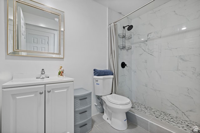 2005 N 4260 W, Lehi, UT 84043 - bathroom featuring a tile shower, toilet, and vanity