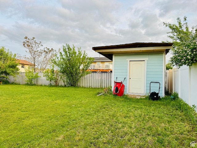view of shed