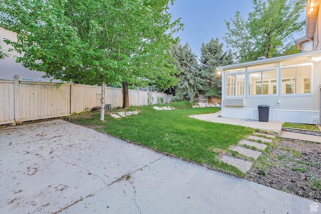 8017 S Showcase Ln, Sandy, UT 84094 - view of yard featuring a patio area and a sunroom