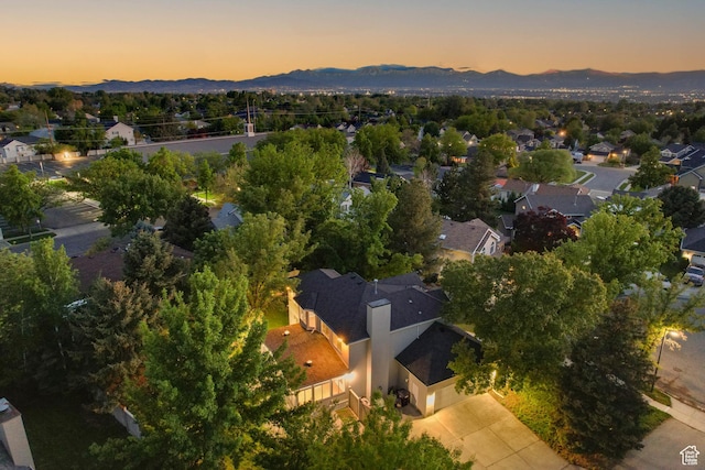 8017 S Showcase Ln, Sandy, UT 84094 - aerial view of residential area with a mountain backdrop