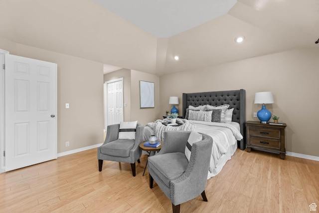 8017 S Showcase Ln, Sandy, UT 84094 - bedroom with light wood-style floors, baseboards, and recessed lighting