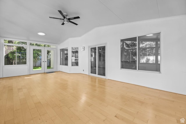 8017 S Showcase Ln, Sandy, UT 84094 - unfurnished sunroom featuring french doors and lofted ceiling