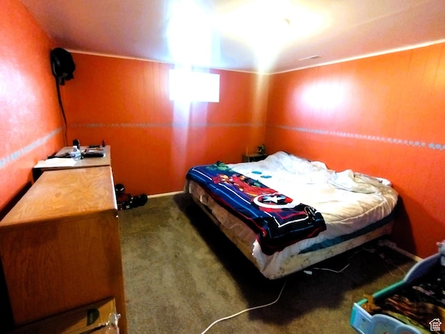 bedroom featuring carpet