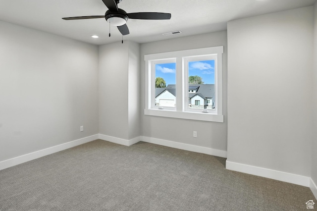 1734 N 4100 W, Plain City, UT 84404 - unfurnished room featuring carpet flooring, ceiling fan, and recessed lighting