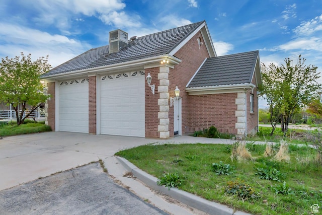 542 E 10000 S, Salem, UT 84653 - view of side of home with brick siding and a chimney