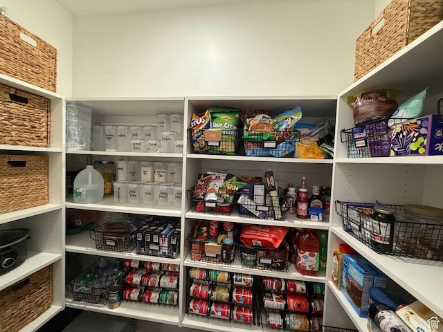 view of storage area