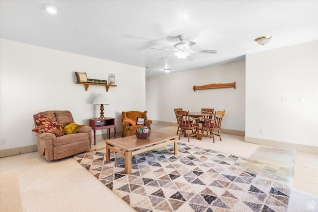 377 N 300 E, Nephi, UT 84648 - living area with ceiling fan and baseboards