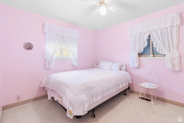 377 N 300 E, Nephi, UT 84648 - bedroom featuring baseboards, carpet floors, and ceiling fan