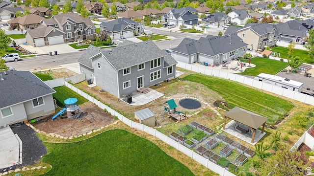 aerial perspective of suburban area